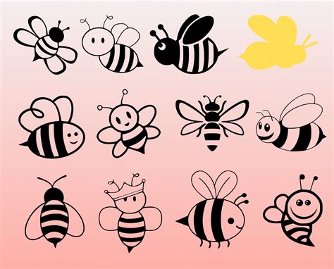 Bees SVG BundleBee Cut Files dxf png eps svg bee | Etsy