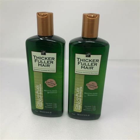 Two 2 Thicker Fuller Hair Cell U Plex Revitalizing Shampoo Bottles