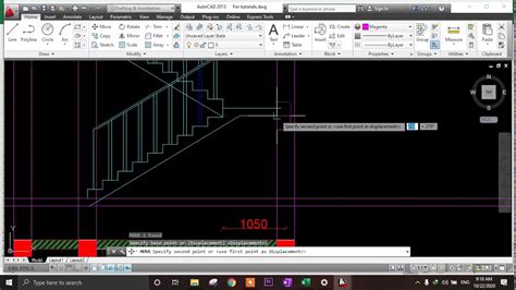 Staircase Section At Autocad In Nepali Language Youtube