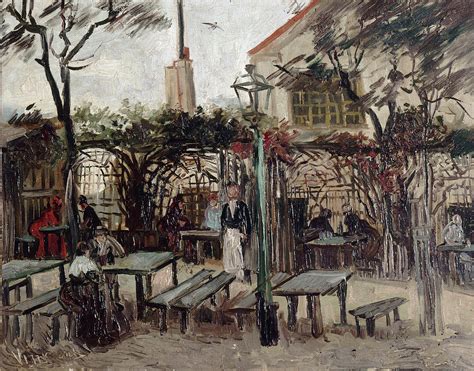 Terrace Of A Cafe In Montmartre Painting By Vincent Van Gogh Fine Art