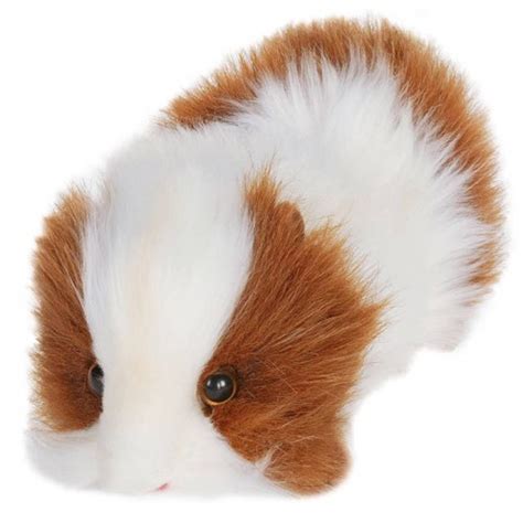 Hansa Brown And White Guinea Pig Plush Toy