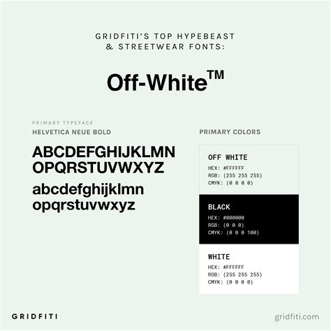 The Off White Font Uses Helvetica Neue Bold This Famous Font Is Used