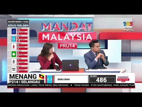 1) keputusan pru 13 2) statistik kerusi. PRU 14 | Mandat Malaysia - Keputusan #PRU14 (Part 9) - YouTube