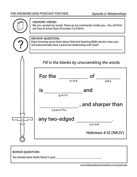A Free Printable Worksheet That Goes With An Awesome Podcast For Kids