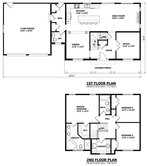 The best 2 story house floor plans, designs & layouts. Simple Two-Story House Plans Two Storey House Plans ...