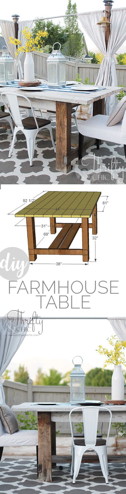 Diy Outdoor Farmhouse Patio Table Patio Furniture