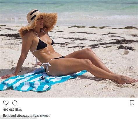 Jennifer Lopez Bares Bikini Body On Beach For Instagram Snap Daily Mail Online