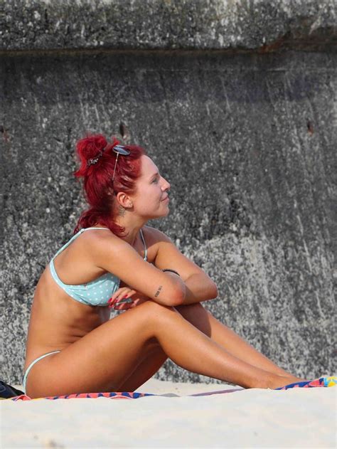 Sharna Burgess In Bikini Out With A Mystery Man On Bondi Beach In Sydney Celebsla Com