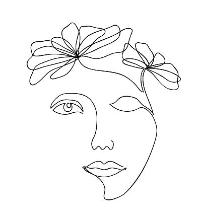 If you like this video, please like. Vector Illustration Of One Line Drawing Abstract Beautiful ...