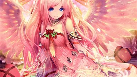 Pink Hair Blue Eyes Tachikawa Mushimaro Artwork Wings