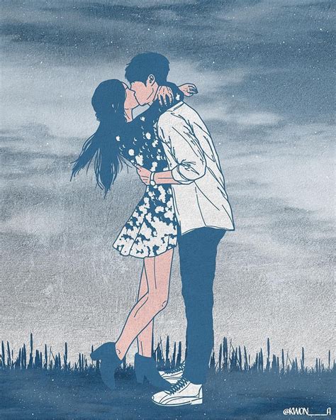 Illustrator Kwona Love Drawings Romantic Art Cute Couple Art