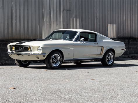 1968 Ford Mustang Gt Fastback White Muscle Classic Old Usa