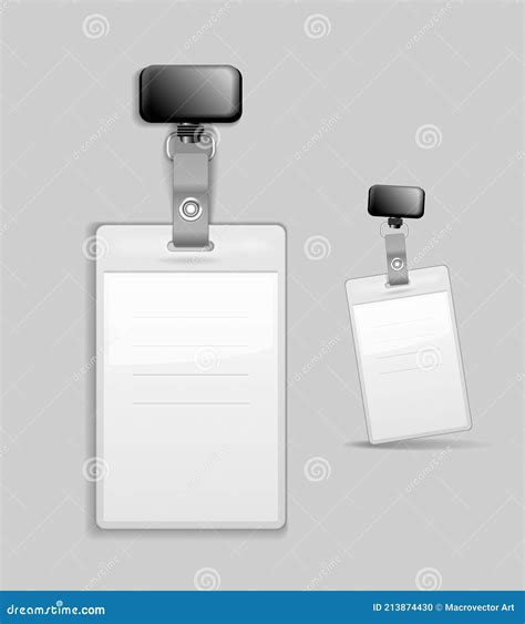 Blank Identification Card Template Vector Illustration CartoonDealer