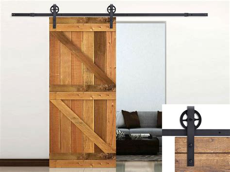 See more ideas about industrial door, door hardware, hardware. 8 FT Vintage Strap Industrial Wheel Steel Black Barn Wood ...