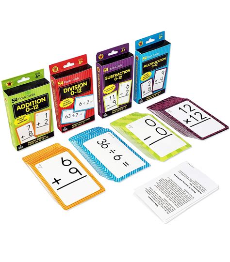 Carson Dellosa 4 Pack Math Flash Cards For Kids Ages 4 8 211 Addition