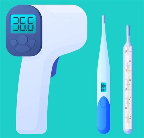 termómetros para medir la temperatura corporal termómetros electrónicos vector premium