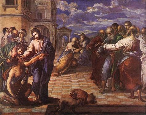 Christ Healing The Blind Man 1560 El Greco