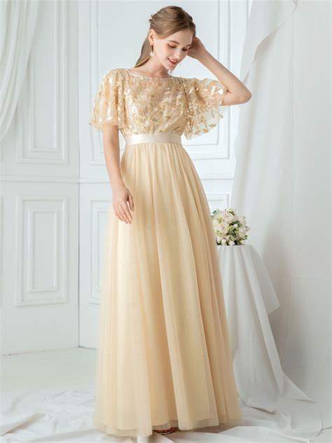 ever pretty us long sequin bridesmaid dress gold evening cocktail prom gown 0904 ebay