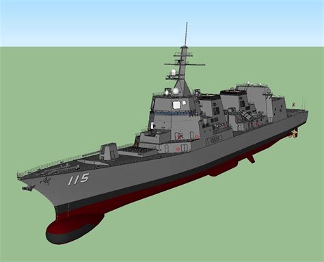 Akizuki Class Destroyer 3d Model Dae Skp