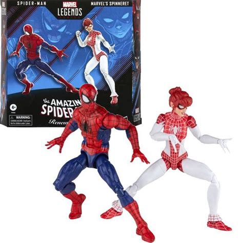 Boneco Figura De Ação Homem Aranha E Spinneret Mary Jane Spider Man