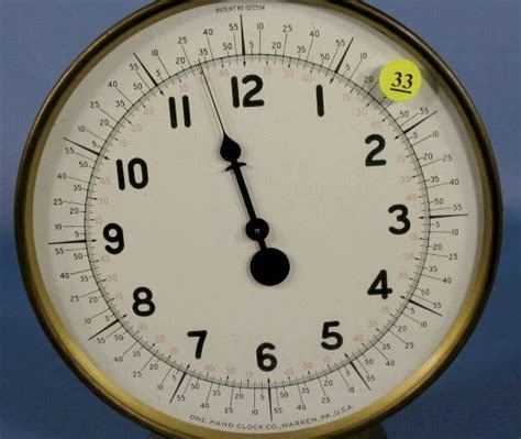 33 10 12 One Hand Clock Co Clock Lot 33