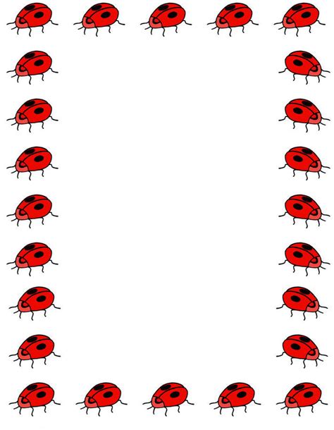 Ladybug Border Clip Art Free Clipart Best