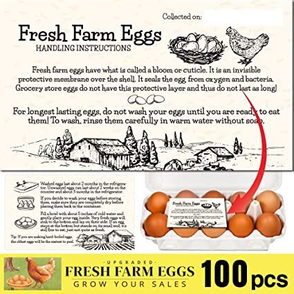 Amazon Com Havongki 100pcs Premium Fresh Farm Eggs Handling