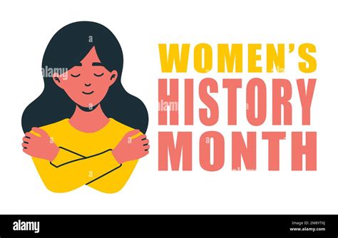 Womens History Month Banner Template Vector Illustration Feminism