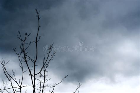 Dark Clouds And Dark Sky In Rainy Day Cloudy And Stormy And Blu Stock