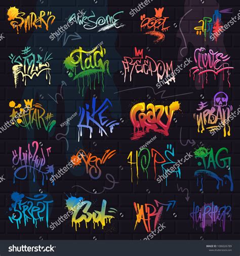 Graffiti Vector Graffito Of Brushstroke Lettering Or Graphic Grunge