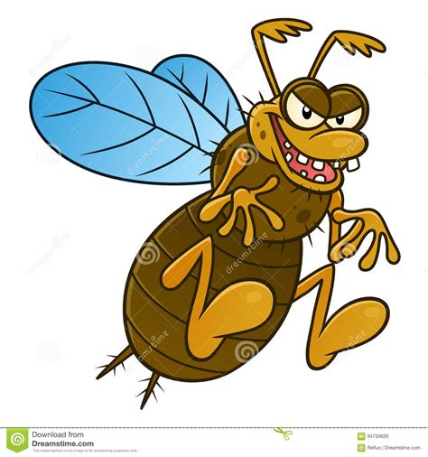 Ugly Flying Insect Stock Vector Illustration Of Character
