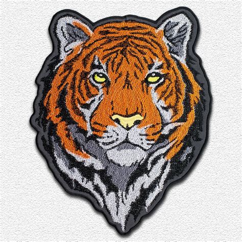 Large Patch Head Of Bengal Tiger Sew On 9 X 116 Inches Tiger