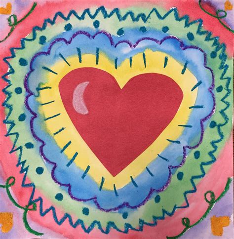 Mrs Harris Art Room Jim Dine Radiating Hearts Kindergarten Art Lesson