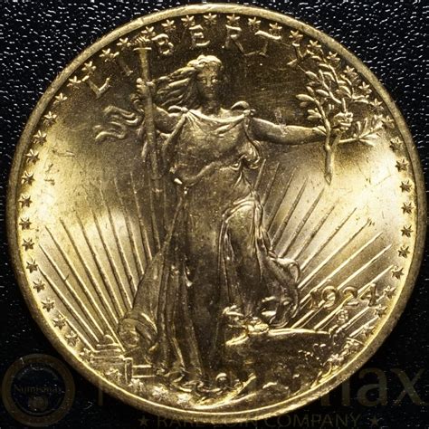 1924 Philadelphia St Gaudens 20 Gold Double Eagle Numismax