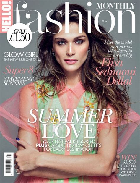 the april 2016 issue of hello fashion monthly featuring elisa sednaoui dellal magazine cover