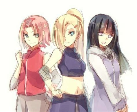 Sakura Hinata And Ino Sakuhinaino Naruto Girls Naruto Cute