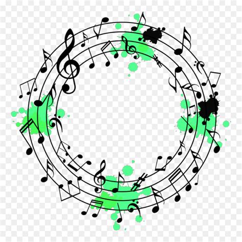 Music Musicnote Note Notes Green Round Circle Music Note Round Clip