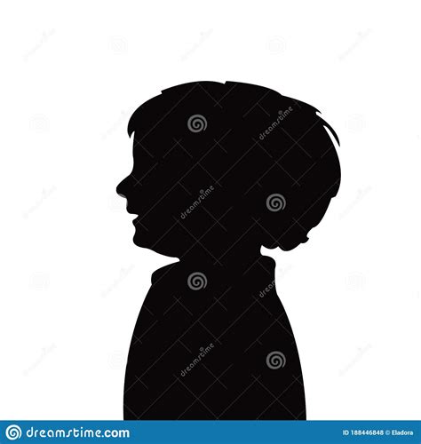 A Child Head Silhouette Vector Stock Vector Illustration Of Black
