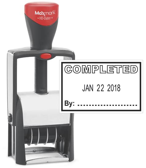 Heavy Duty Date Stamp With Completed Self Inking Stamp Black Ink