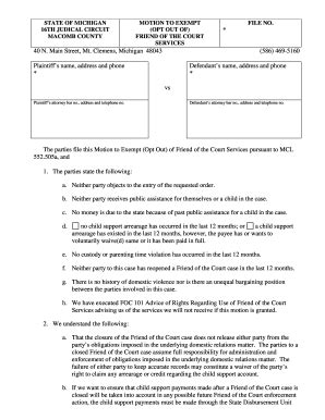 How to fill out money order for child support. Macomb county friend of the court - Fill Out and Sign Printable PDF Template | SignNow