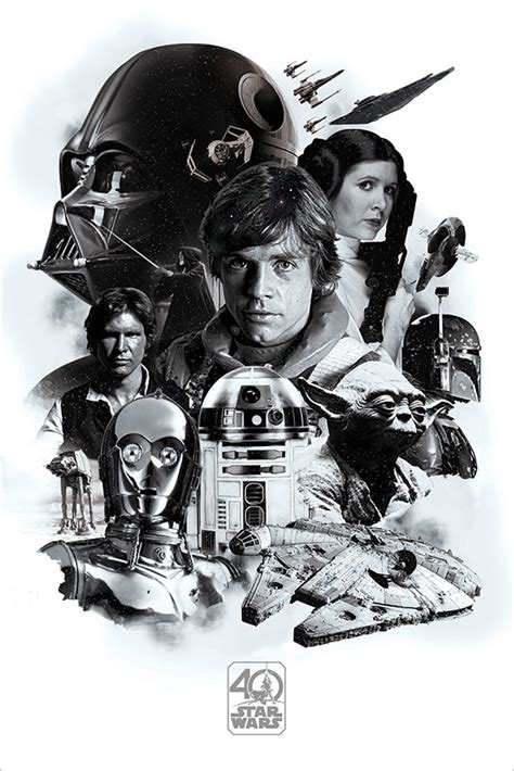 40th Anniversary Montage Star Wars Poster