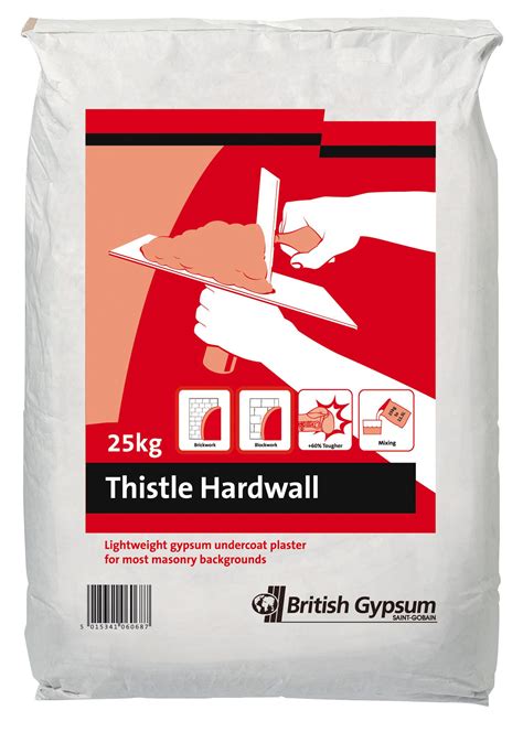 Pallet X 56 Bags Of British Gypsum Thistle Hardwall Undercoat Plaster