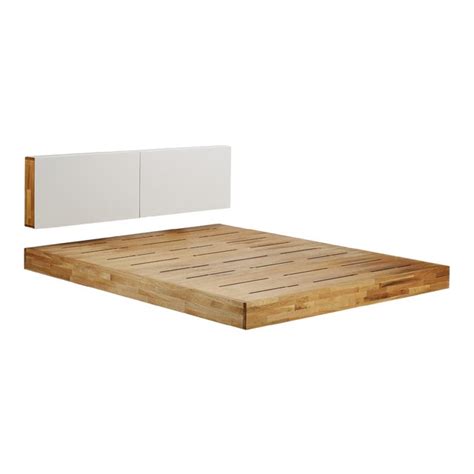 Modern Wood Platform King Bed Low With Headboard 2 Pieces Chairish