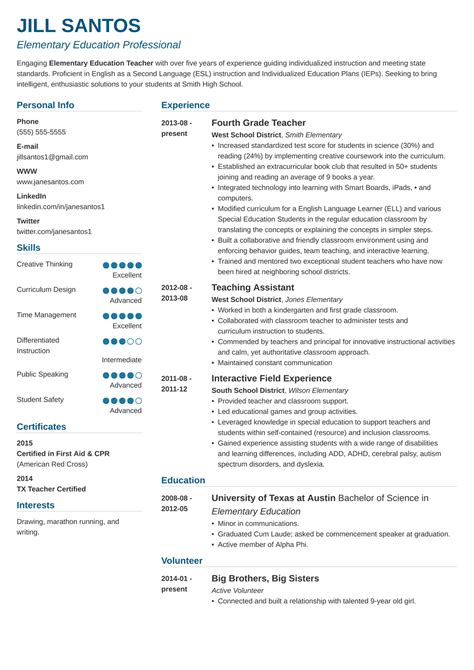 Compacting your teaching career into a neat document can be complex, especially depending. teacher resume template simple | Teacher resume template, Teacher resume, Resume examples
