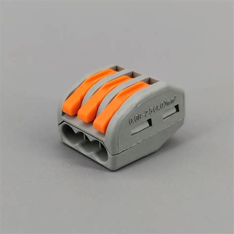 10pcs Pct 213 3 Pin Universal Compact Wire Wiring Connector Conductor Terminal Block With Lever
