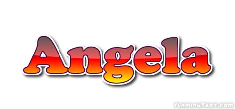 Angela Лого Бесплатный инструмент для дизайна имени от Flaming Text