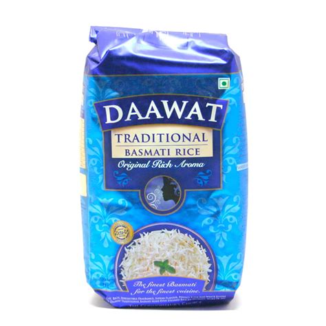 Buy Daawat Traditional White Indian Basmati Rice 1kg Online Shop Food
