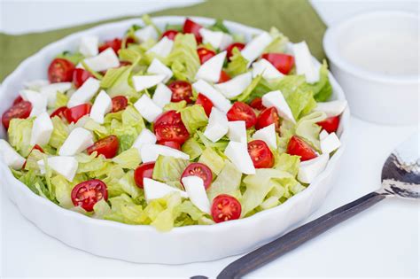 Tomato Mozzarella Lettuce Salad Momsdish