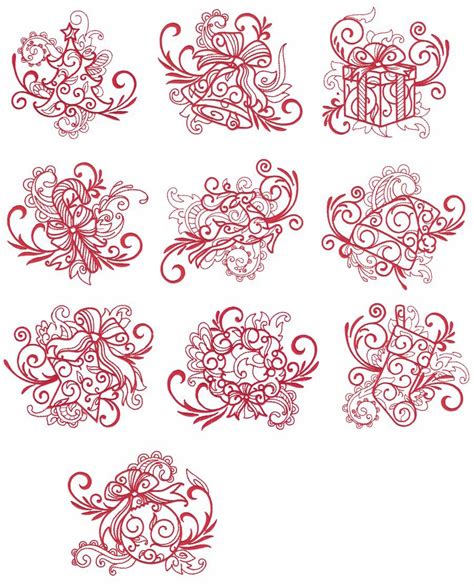 Redwork Machine Embroidery Designs Free Christmas Custom Embroidery