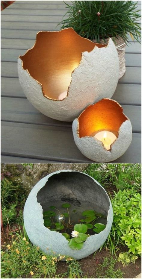 15 Near Genius Diy Concrete Ornaments That Add Beauty To Your Garden
